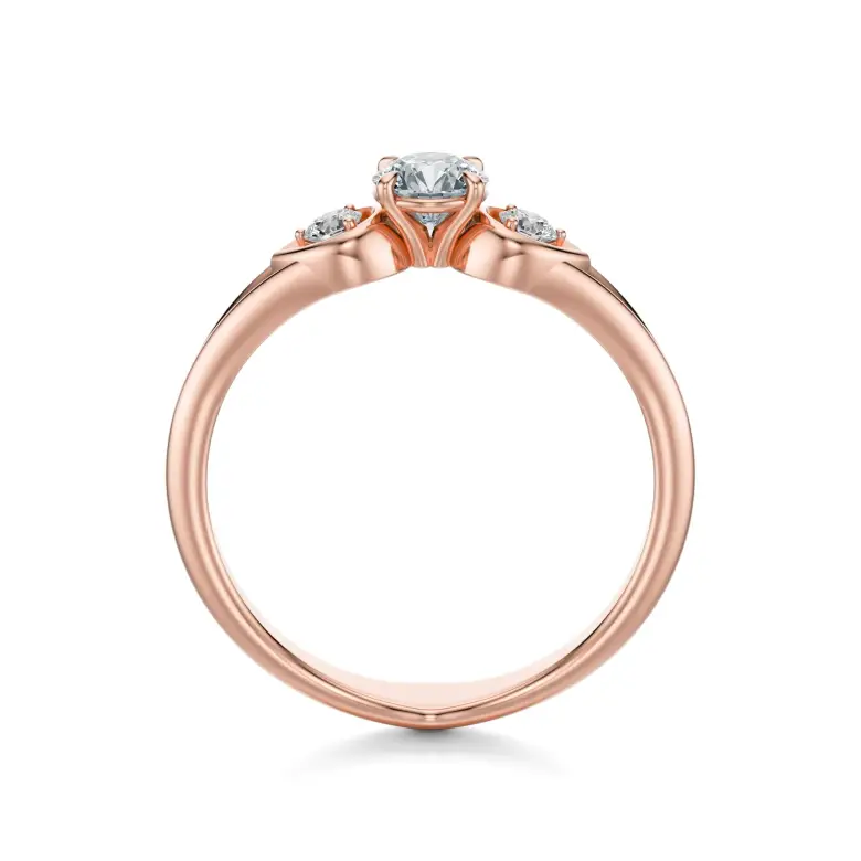 Pierścionek z różowego złota z diamentami AJPZ_063